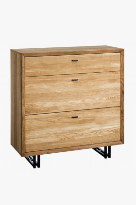 Schuhschrank Eiche 100 cm mit Soft-Close und Schublade